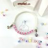Vòng cổ Handmade hạt charm tên theo yêu cầu có thể thu nới (inbox cân nặng)