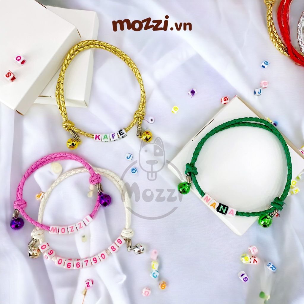 Vòng cổ Handmade hạt charm tên theo yêu cầu có thể thu nới (inbox cân nặng)