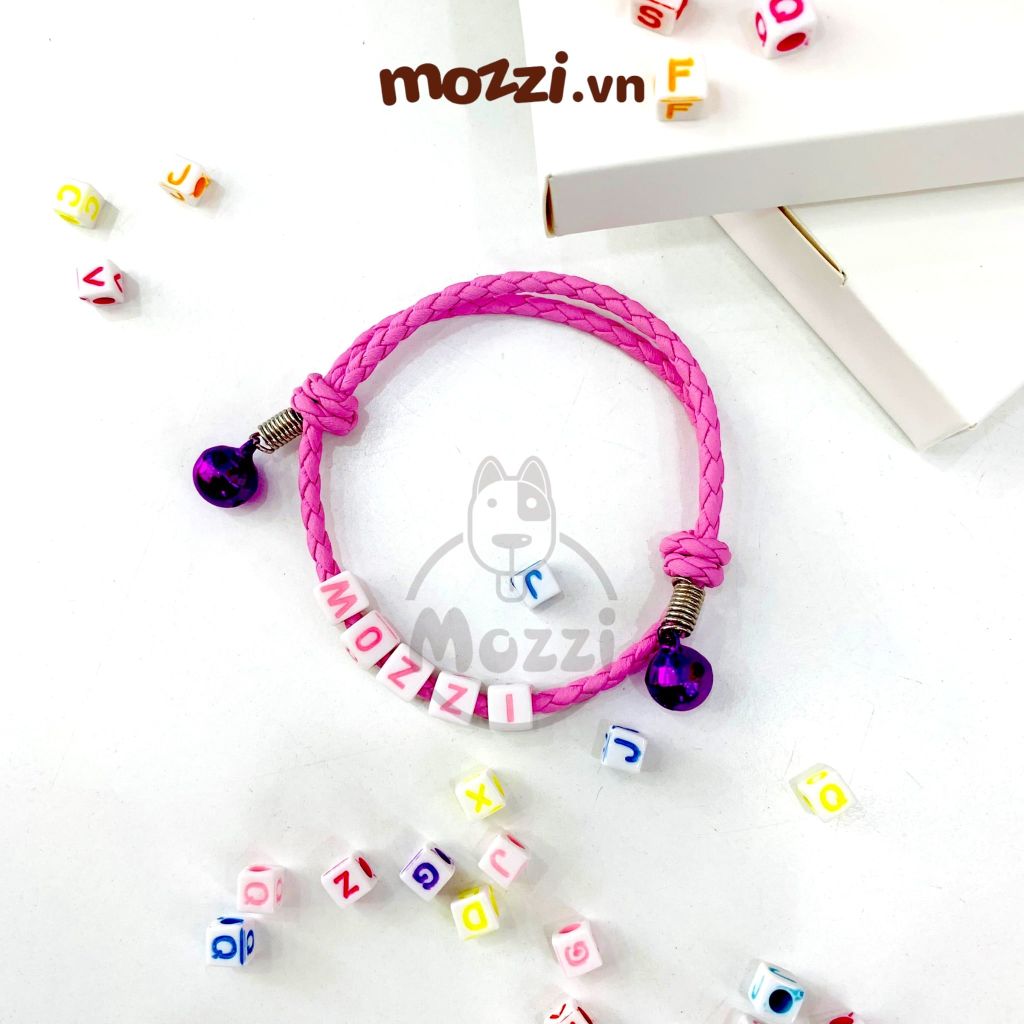 Vòng cổ Handmade hạt charm tên theo yêu cầu có thể thu nới (inbox cân nặng)