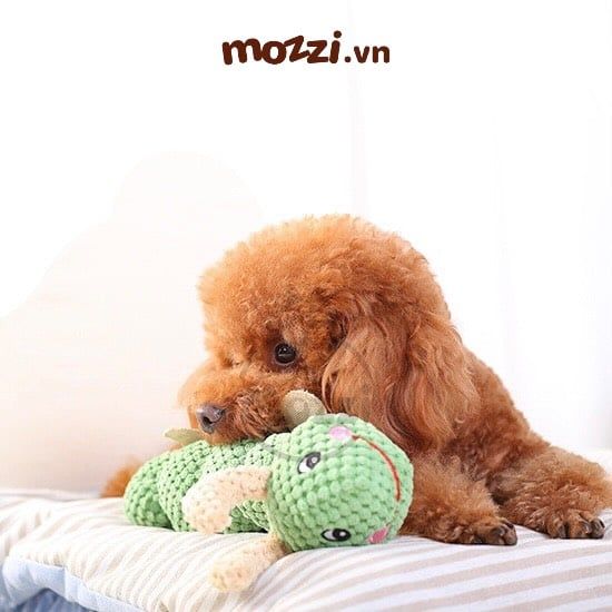 Gối ôm âm thanh hình con sâu 35cm cho chó mèo