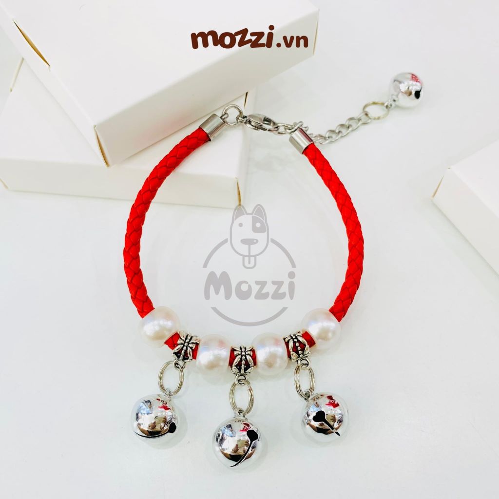 Vòng cổ hạt charm mix ngẫu nhiên dễ thương cho chó mèo