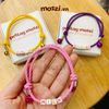 Vòng cổ Handmade hạt charm tên theo yêu cầu có thể thu nới (inbox cân nặng)