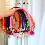  Vòng cổ Handmade hạt charm tên theo yêu cầu có thể thu nới (inbox cân nặng) 