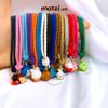 Vòng cổ Handmade gắn chuông thú có thể thu nới (inbox cân nặng)