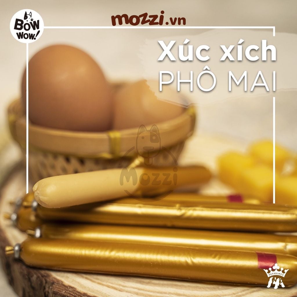 Snack cho chó Xúc xích phô mai BowWow bổ dưỡng