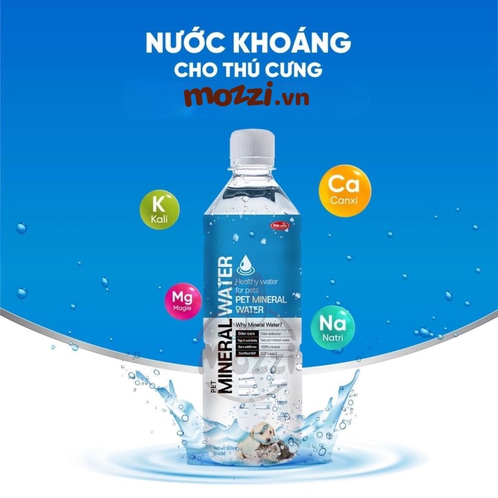 Bowwow Nước khoáng cấp đạm và canxi 500ml  cho chó mèo