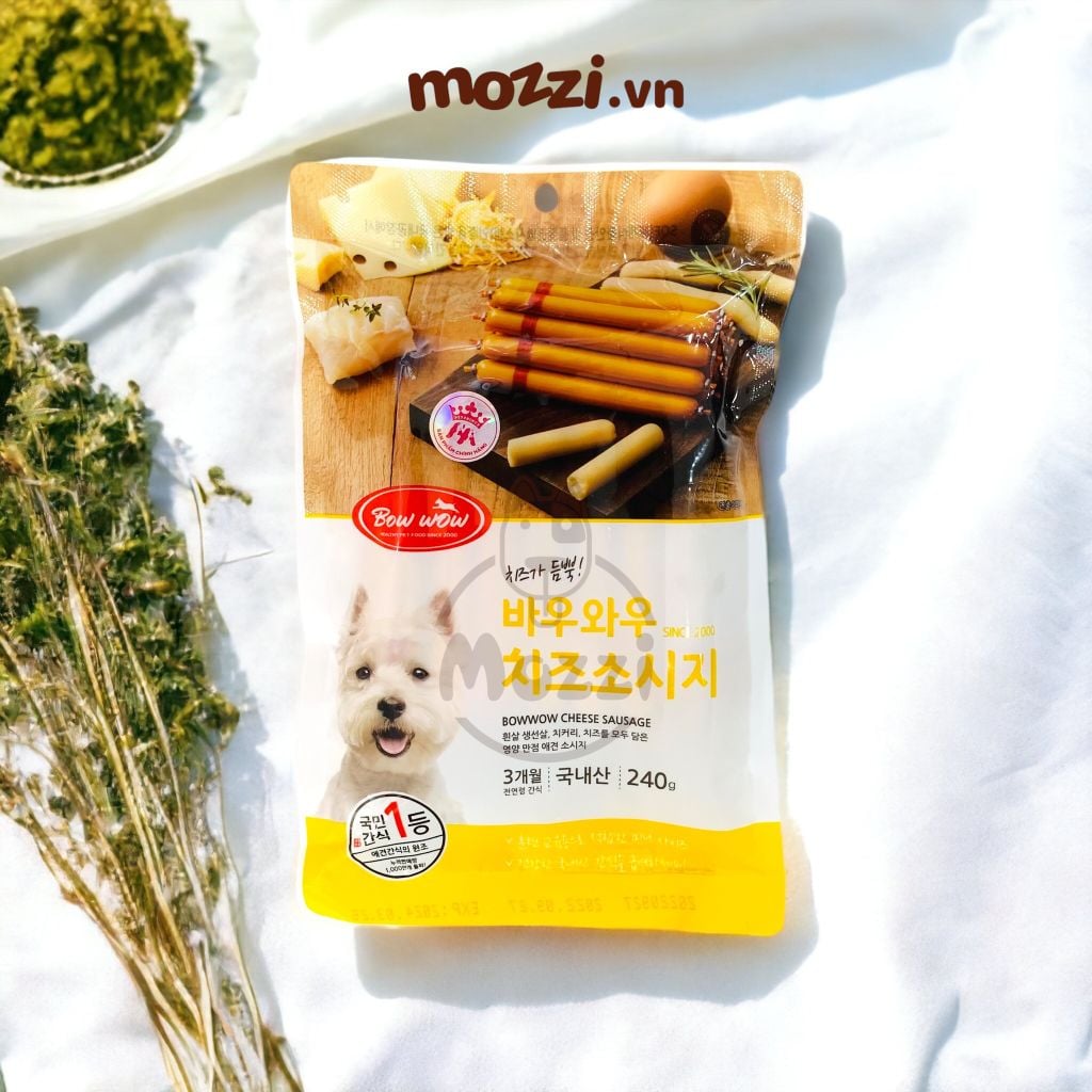 Snack cho chó Xúc xích phô mai BowWow bổ dưỡng