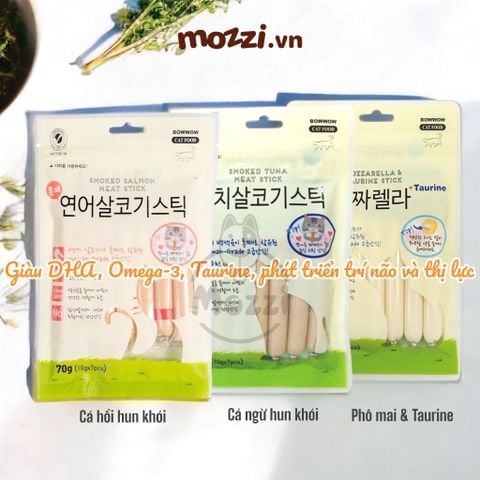 Snack cho mèo Xúc xích thịt hun khói Meowow 70gr bổ dưỡng