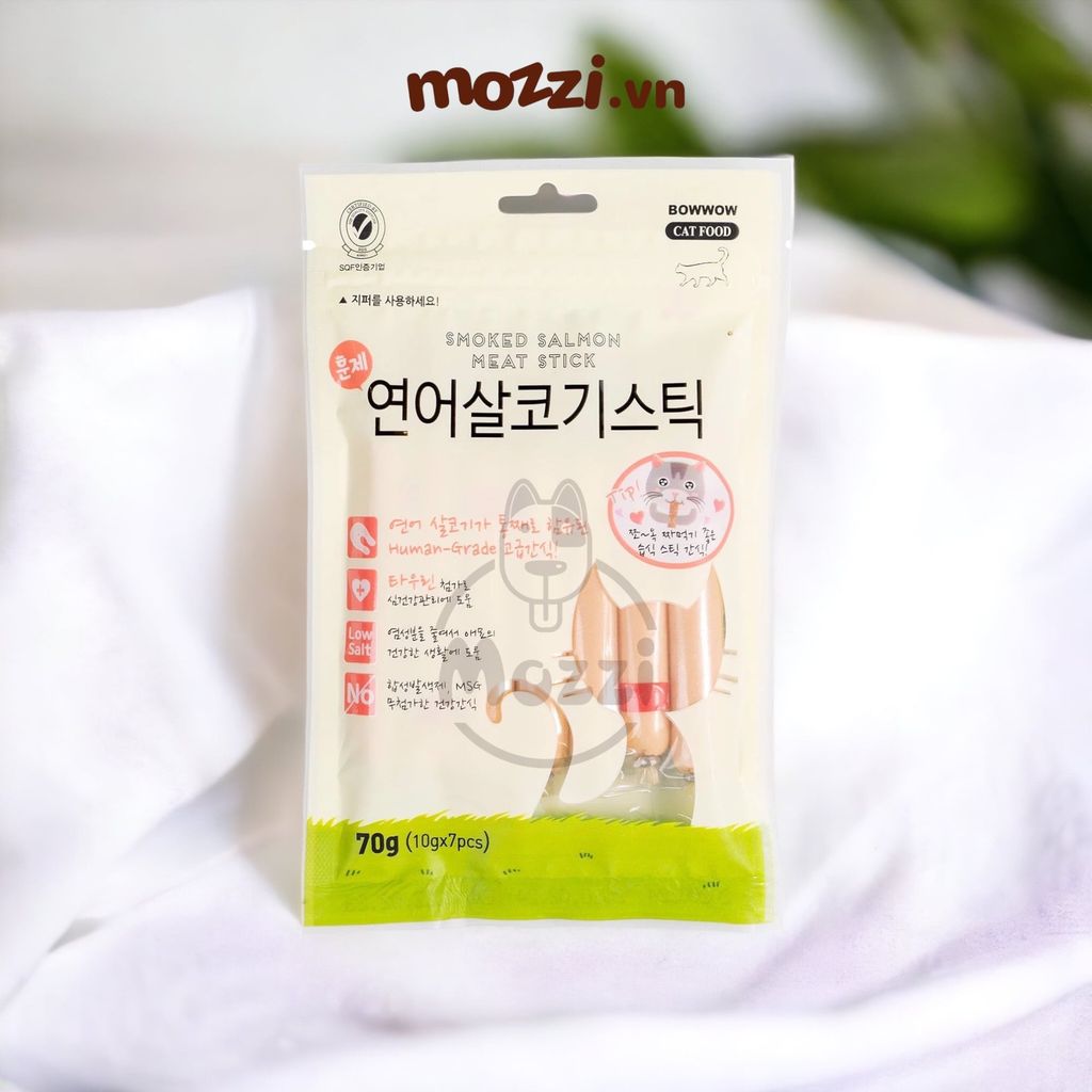 Snack cho mèo Xúc xích thịt hun khói Meowow 70gr bổ dưỡng
