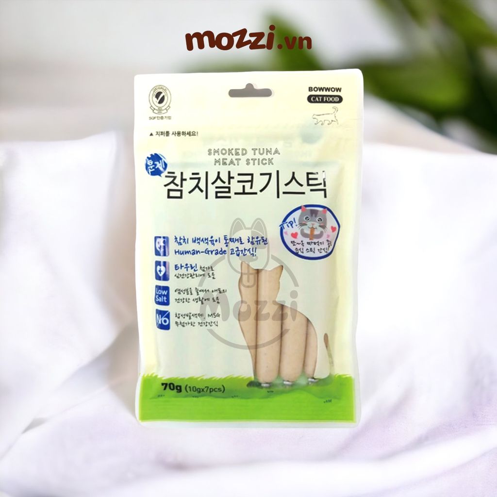 Snack cho mèo Xúc xích thịt hun khói Meowow 70gr bổ dưỡng