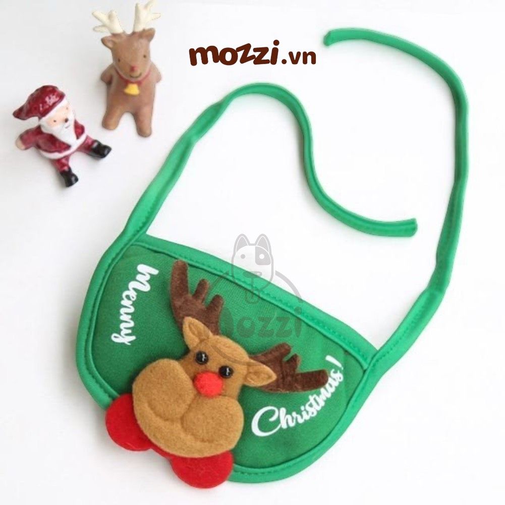 Bộ Nón và Yếm cổ Noel hình nổi cho chó mèo