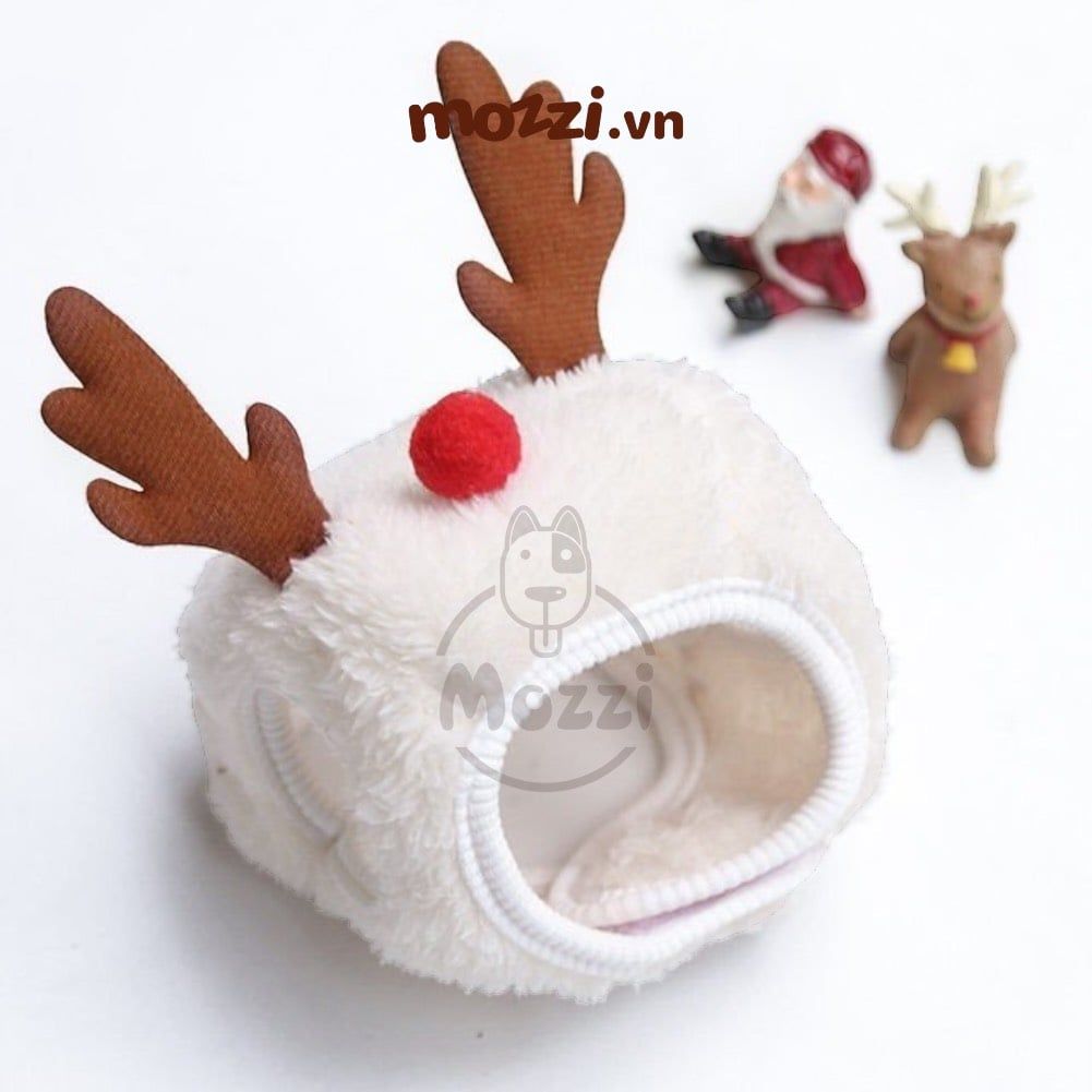 Bộ Nón và Yếm cổ Noel hình nổi cho chó mèo