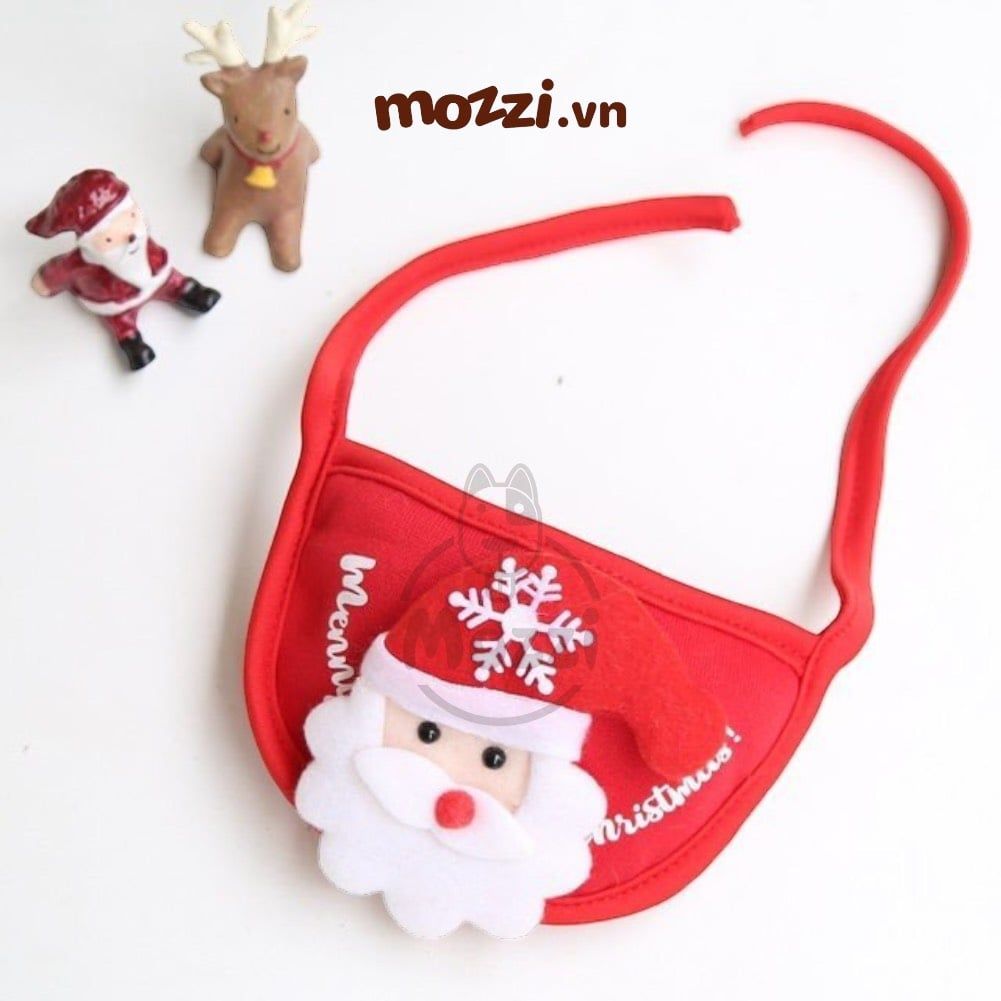 Bộ Nón và Yếm cổ Noel hình nổi cho chó mèo