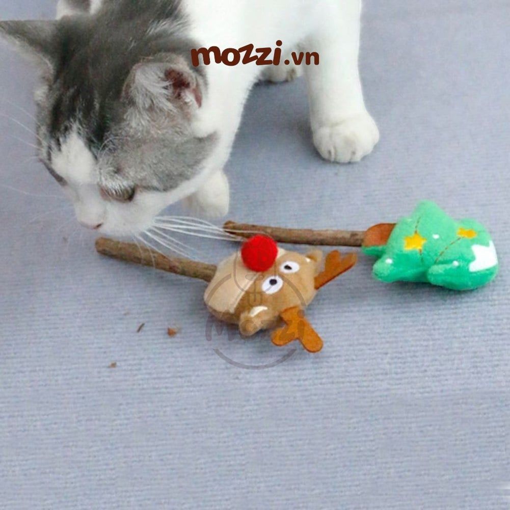Cat Toys Đồ chơi tay cầm gỗ catnip cho mèo