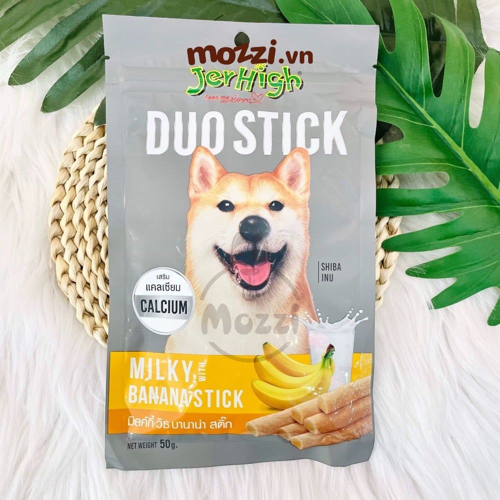 Snack cho chó Que mềm Duo Stick Jerhigh gói 50gr