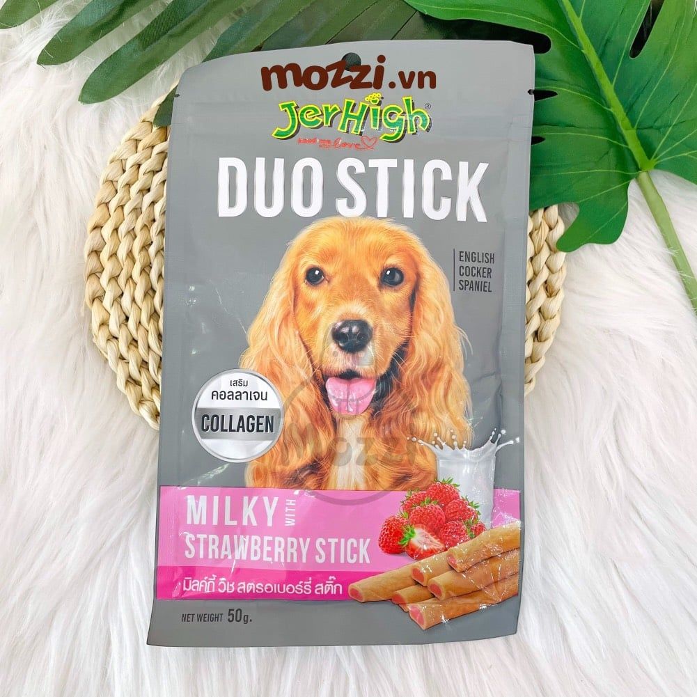 Snack cho chó Que mềm Duo Stick Jerhigh gói 50gr
