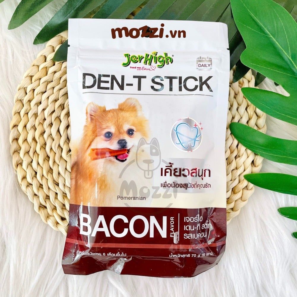 Snack cho chó Gặm sạch răng Den-T Stick Jerhigh gói 60gr