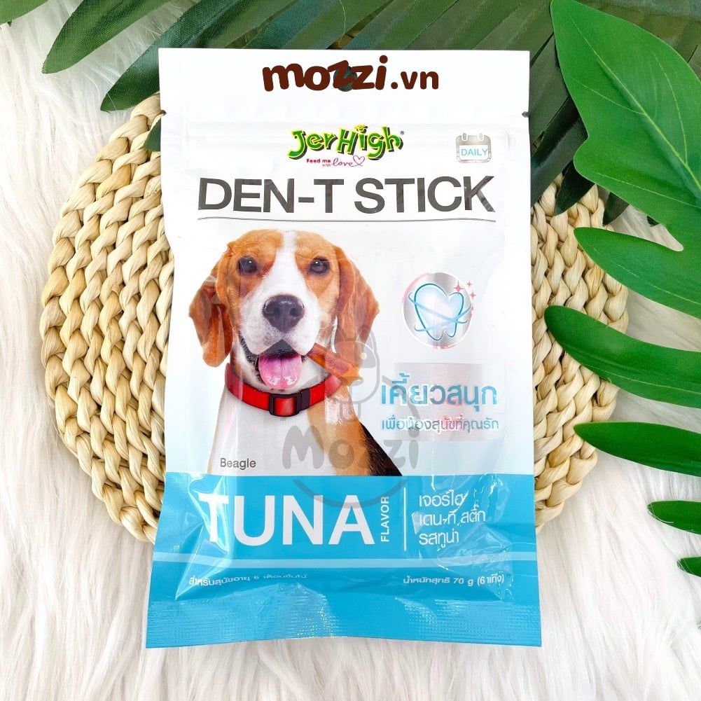 Snack cho chó Gặm sạch răng Den-T Stick Jerhigh gói 60gr