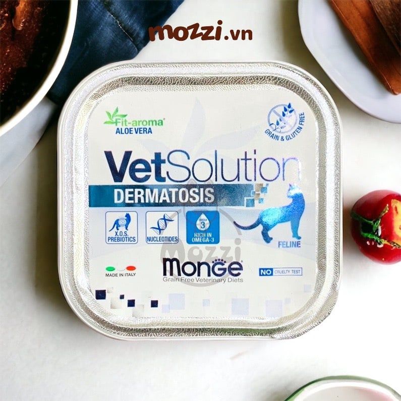 Pate cho chó mèo Monge Vetsolution Dermatosis Trị viêm da và rụng lông