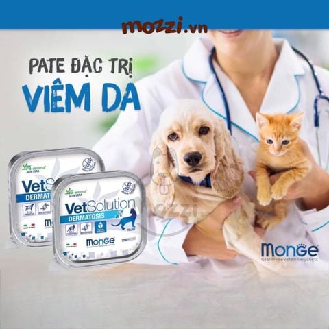  Pate cho chó mèo Monge Vetsolution Dermatosis Trị viêm da và rụng lông 
