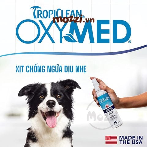  Xịt giảm ngứa viêm da tức thì Anti-Itch Tropiclean Oxymed cho chó mèo Chai 236ml 