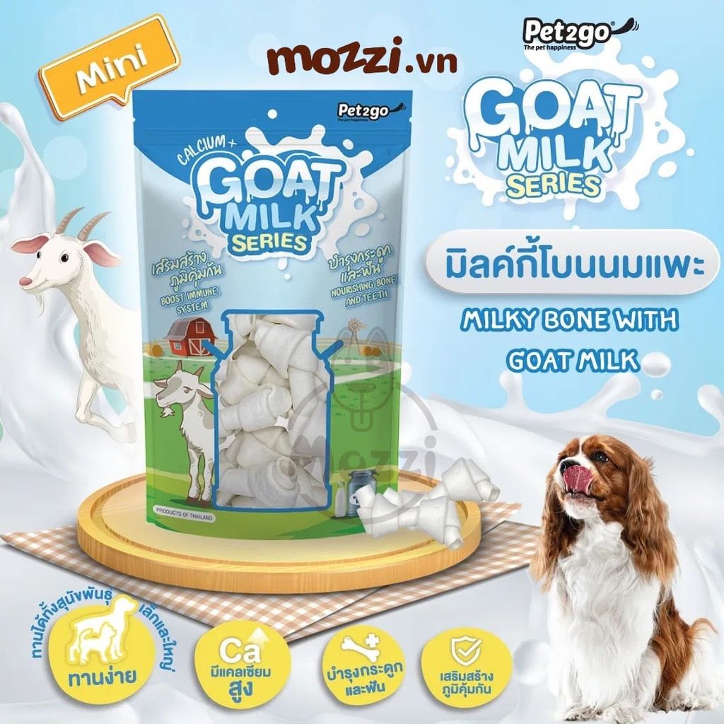Snack cho chó Xương sữa dê mềm Goat Milk Pet2Go Thái Lan