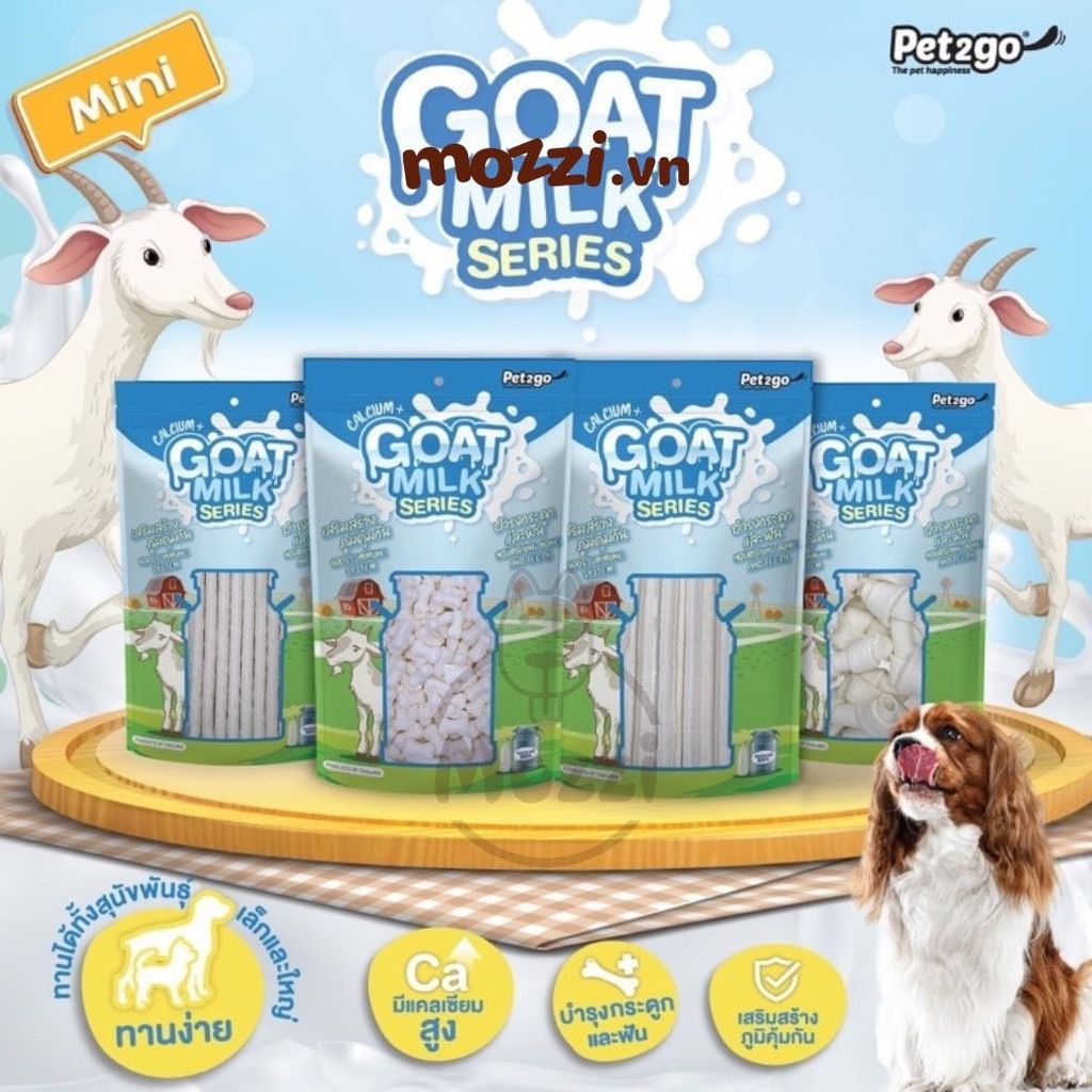 Snack cho chó Xương sữa dê mềm Goat Milk Pet2Go Thái Lan
