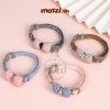 Vòng cổ cho chó mèo Nơ cotton denim dễ thương