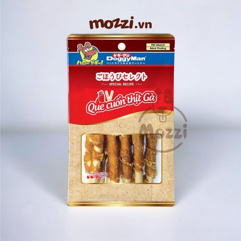 Snack cho chó Xương Que cuốn thịt gà Doggyman