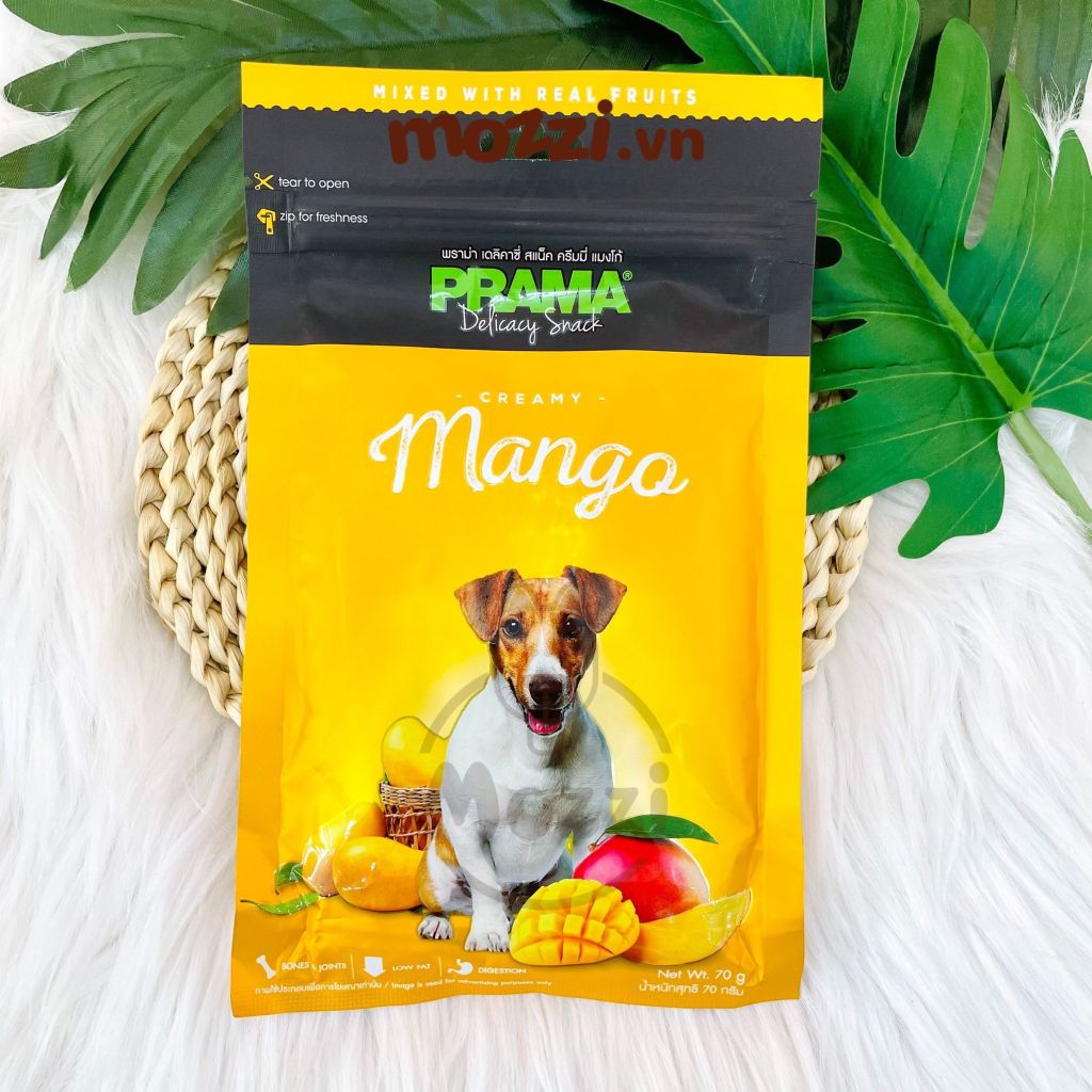 Snack cho chó Ăn vặt dạng mềm Prama gói 70gr Thái Lan