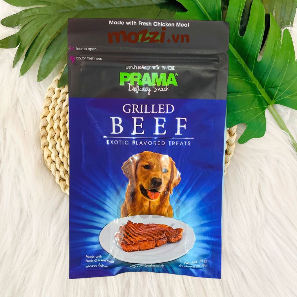 Snack cho chó Ăn vặt dạng mềm Prama gói 70gr Thái Lan