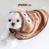 Khăn tắm bông mềm họa tiết gấu cao cấp cho chó mèo