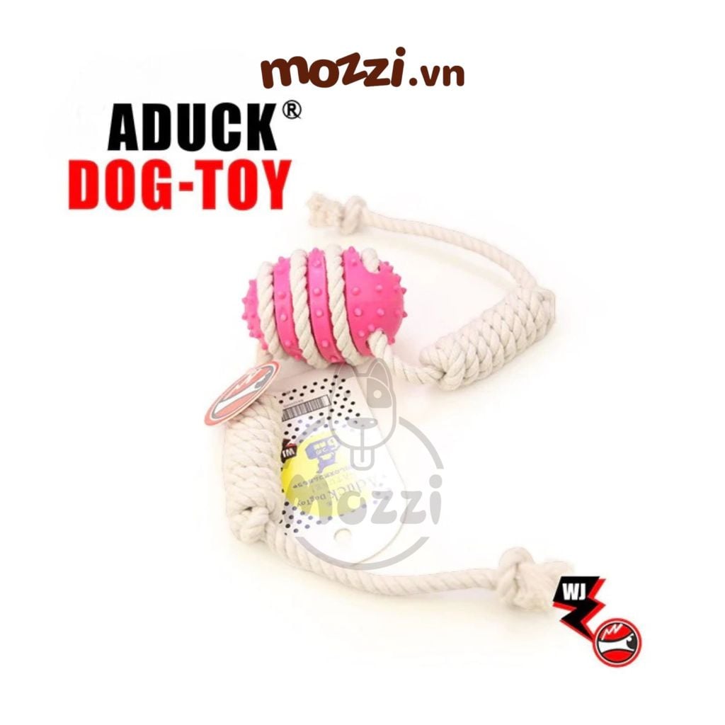 Aduck Đồ chơi bóng gai dây thừng cho chó