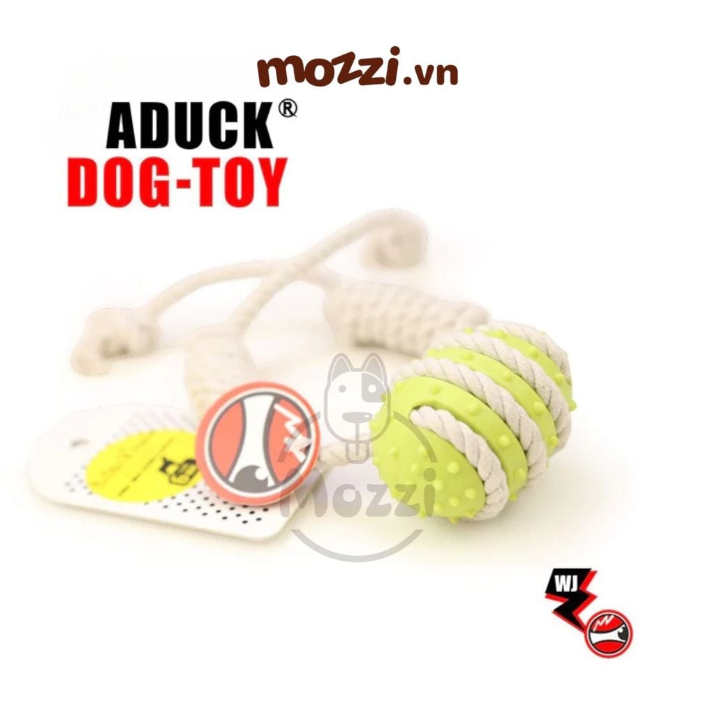 Aduck Đồ chơi bóng gai dây thừng cho chó