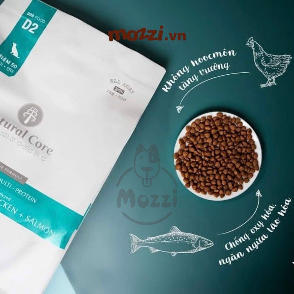 Thức ăn hạt hữu cơ Natural Core Bene M50 vị Gà và Cá hồi cho chó [400g - 500g - 2kg - 5kg - 10kg]