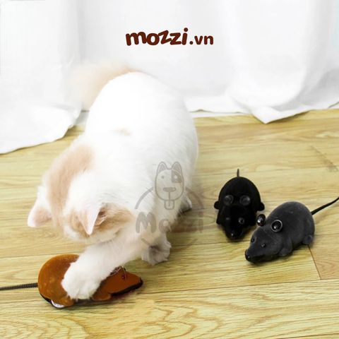  Chuột giả đồ chơi điều khiển từ xa cho thú cưng (chưa kèm pin) 