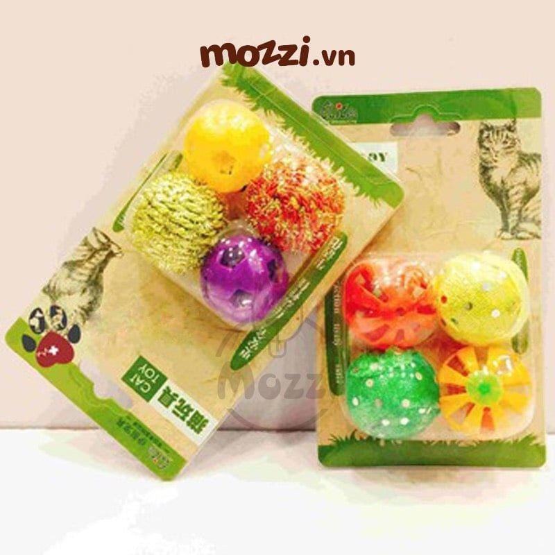 CattyMan Set đồ chơi 4 bóng cho mèo