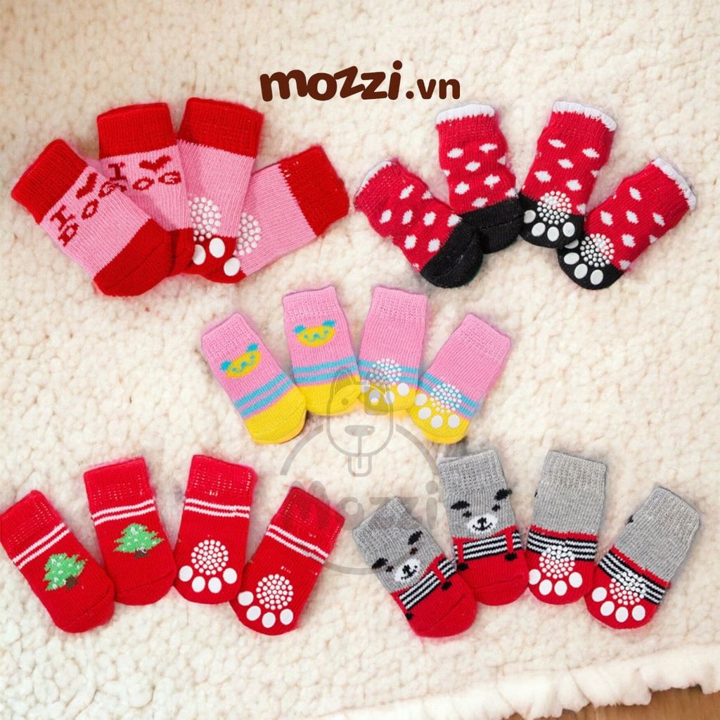 Tất vớ thú cưng không trơn trượt cho chó mèo