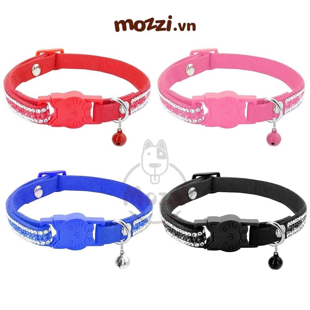 Vòng cổ đính đá size mini cho chó mèo nhỏ