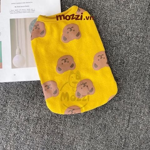  Áo cotton hình Gấu nâu lớn Hàn Quốc cho chó mèo 