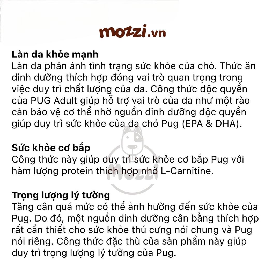 Thức ăn hạt Royal Canin Pug Puppy Adult cho chó mặt xệ [500g - 1.5kg]