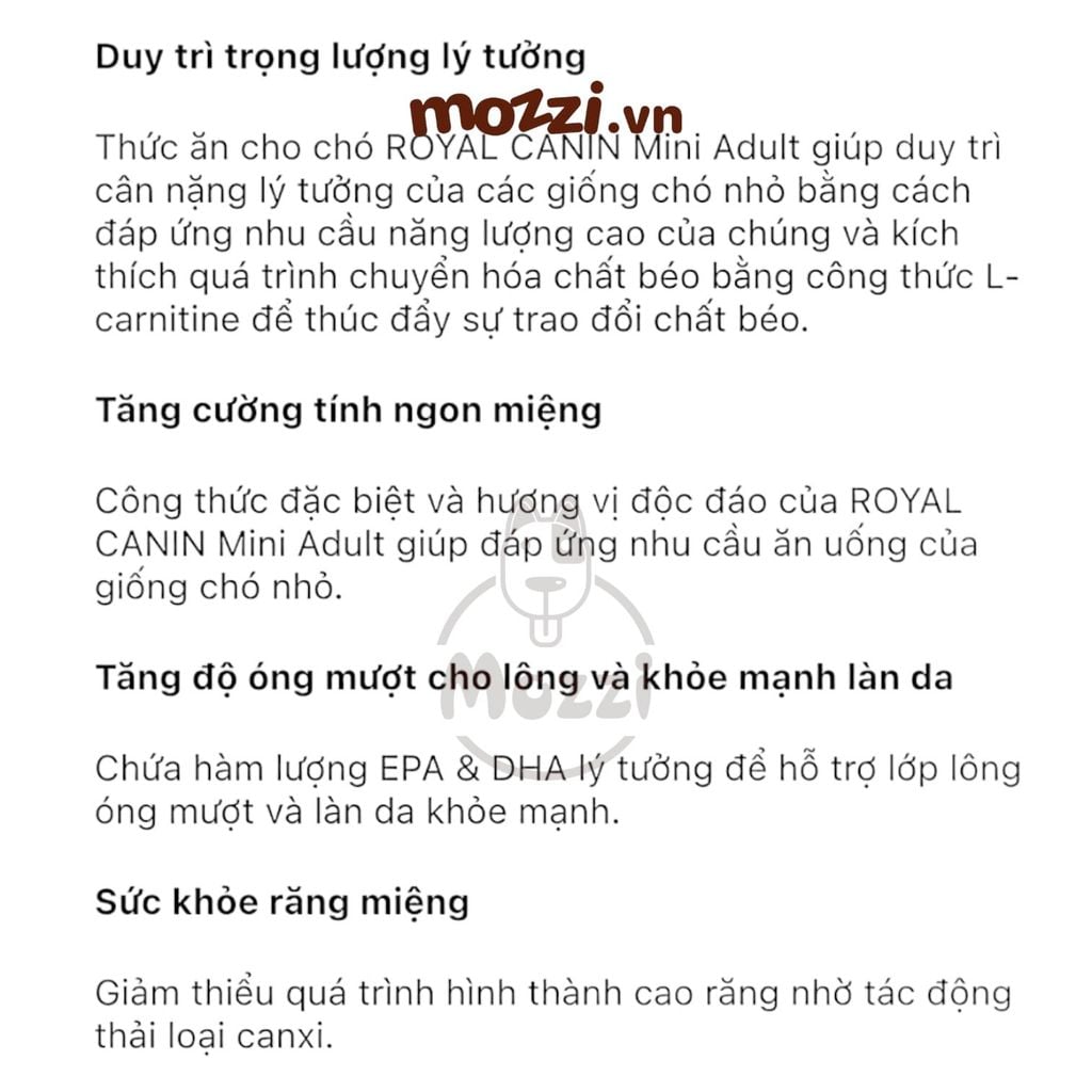 Thức ăn hạt Royal canin Mini Puppy Adult cho chó kích thước nhỏ [800g - 2kg - 8kg - 15kg]