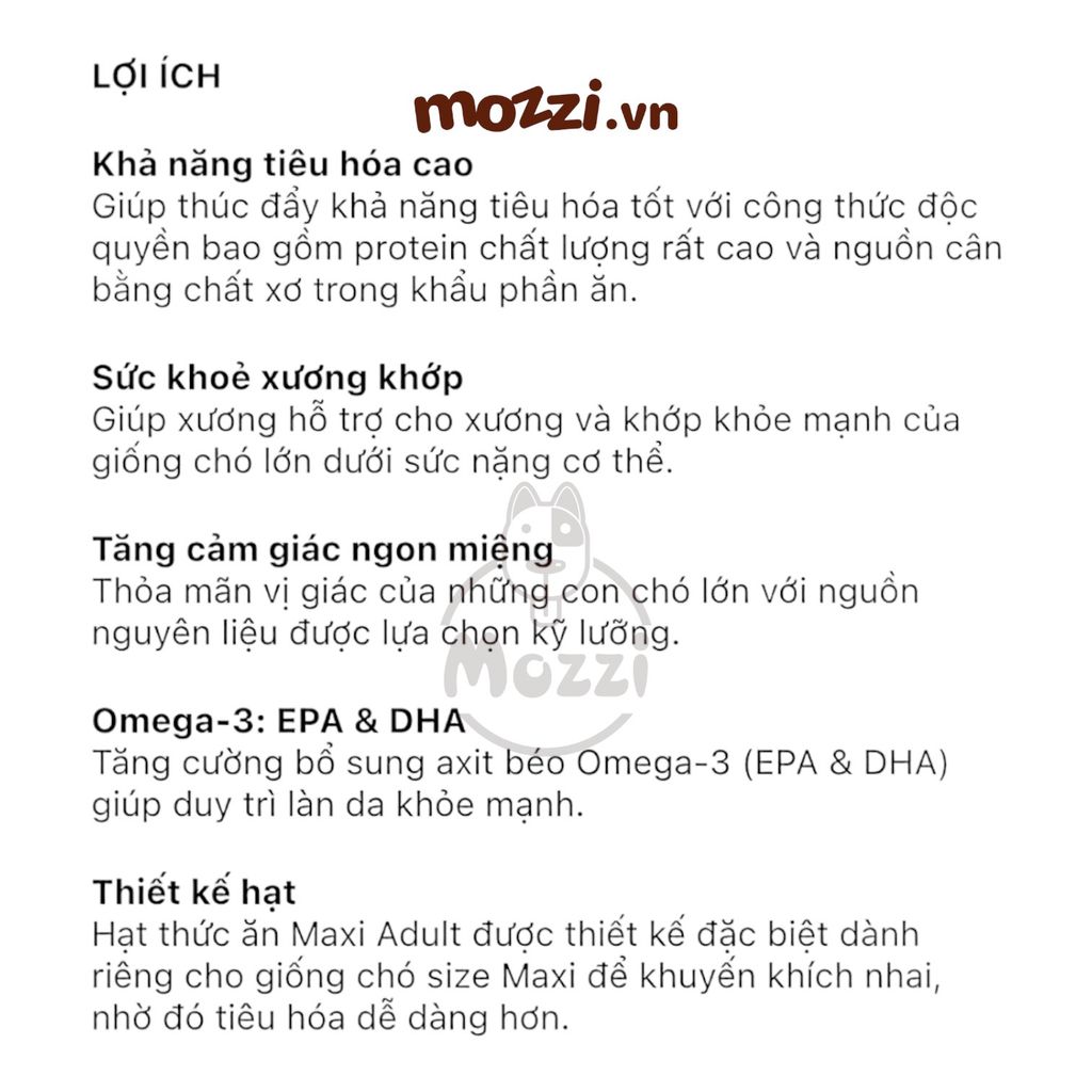 Thức ăn hạt Royal Canin Maxi Puppy Adult cho chó kích thước lớn [1kg - 4kg - 10kg - 16kg]