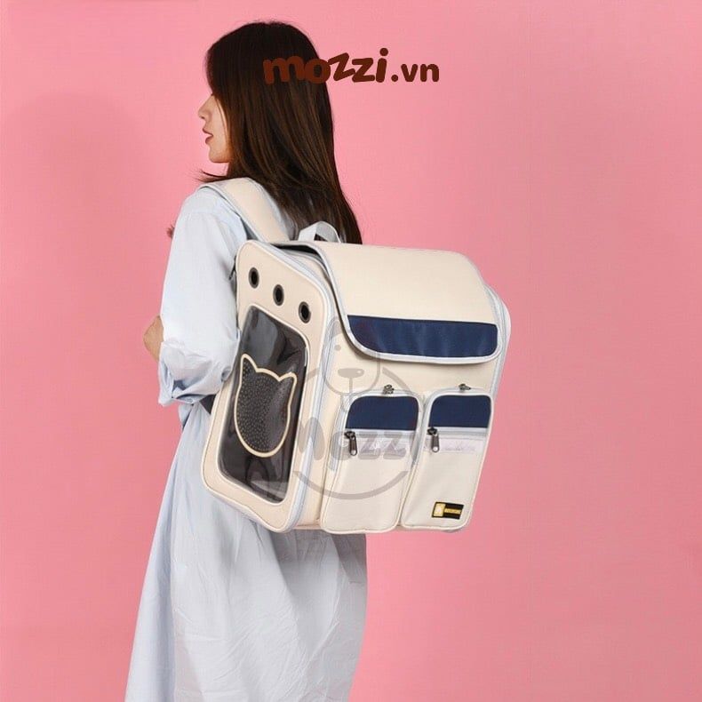 Ba lô vải vuông lớn cho chó mèo