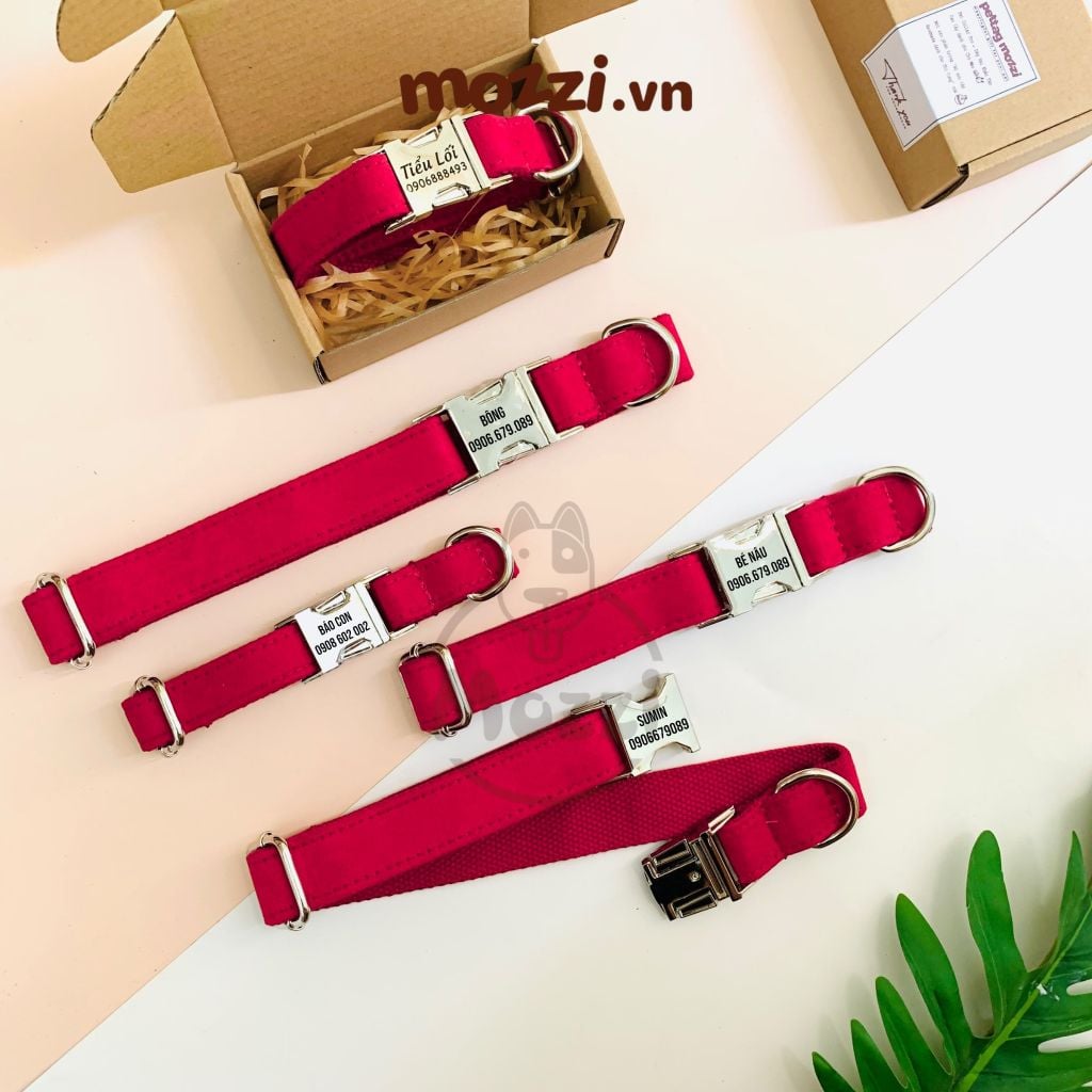 Dog Collar Pro Vòng cổ dây vải cao cấp khắc tên cho chó - Pettag Mozzi