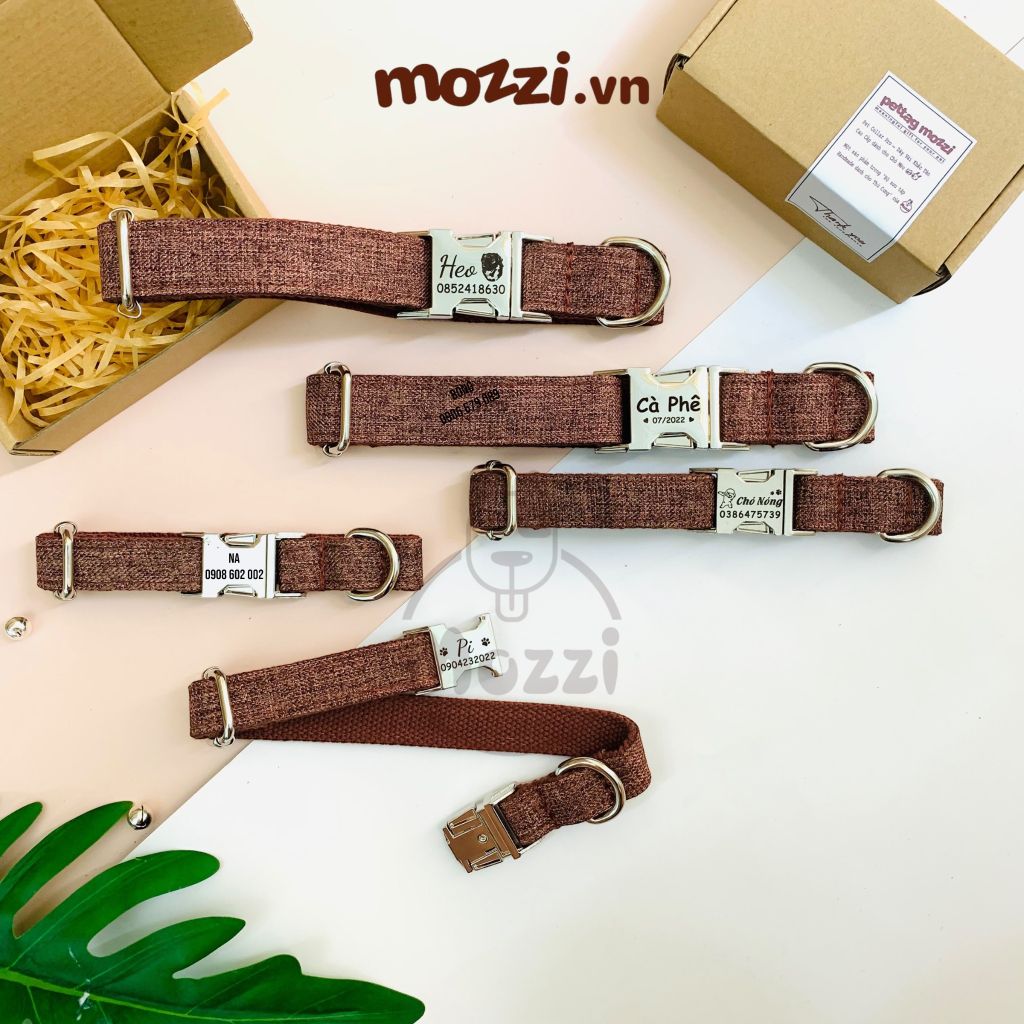 Dog Collar Pro Vòng cổ dây vải cao cấp khắc tên cho chó - Pettag Mozzi