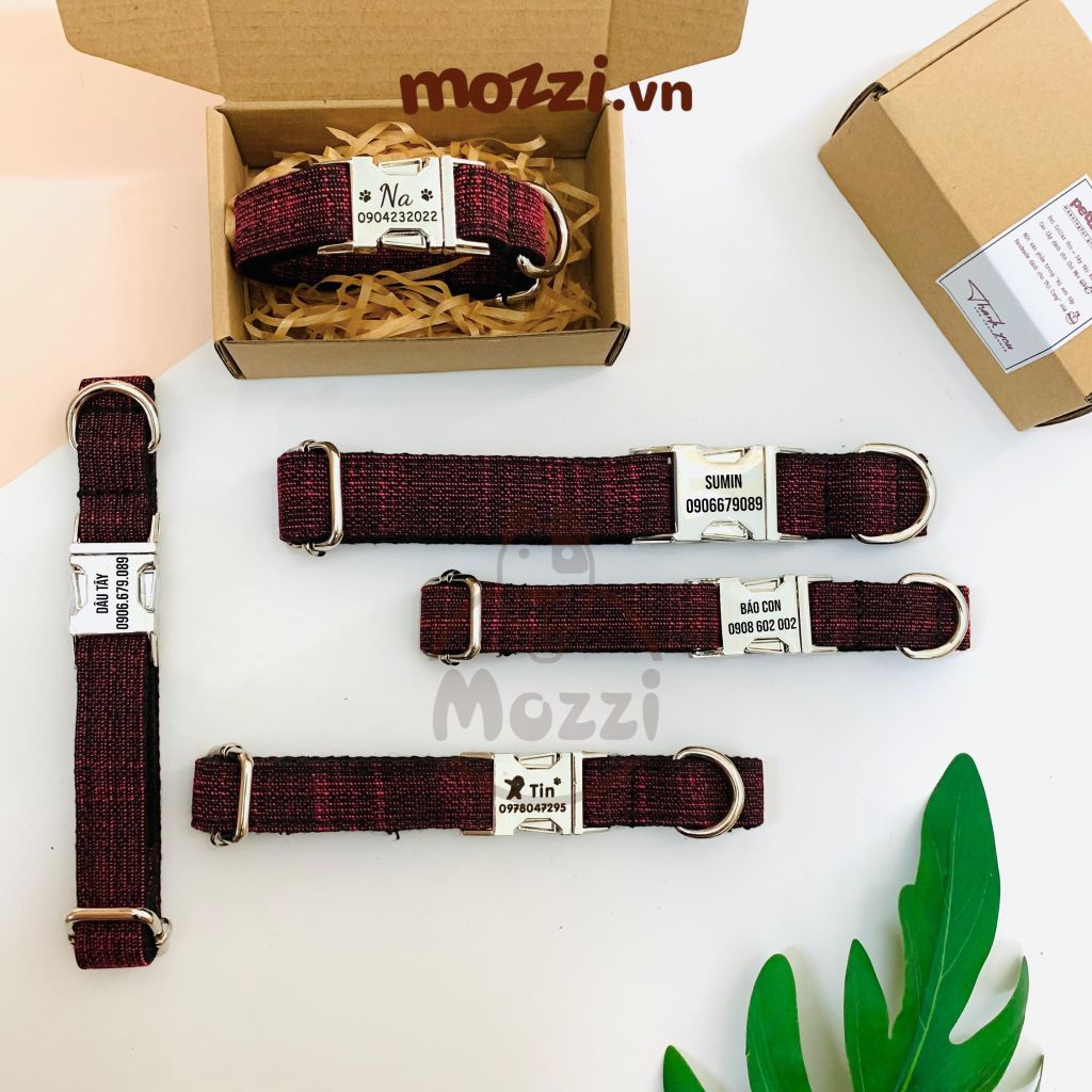 Dog Collar Pro Vòng cổ dây vải cao cấp khắc tên cho chó - Pettag Mozzi