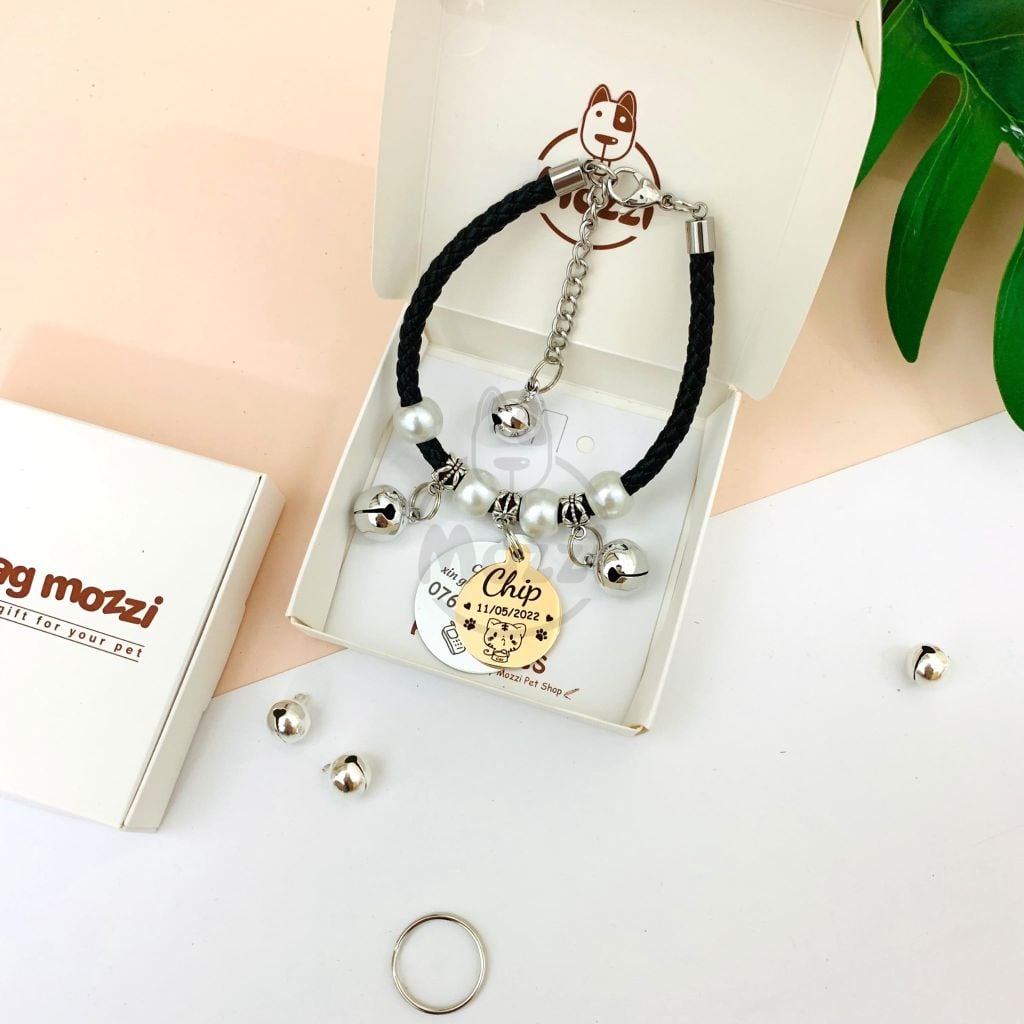 Combo Thẻ tên đôi và Dây charm mix ngẫu nhiên cho chó mèo - Pettag Mozzi