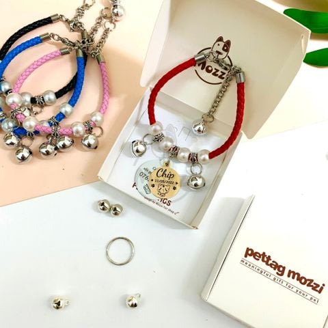  Combo Thẻ tên đôi và Dây charm mix ngẫu nhiên cho chó mèo - Pettag Mozzi 