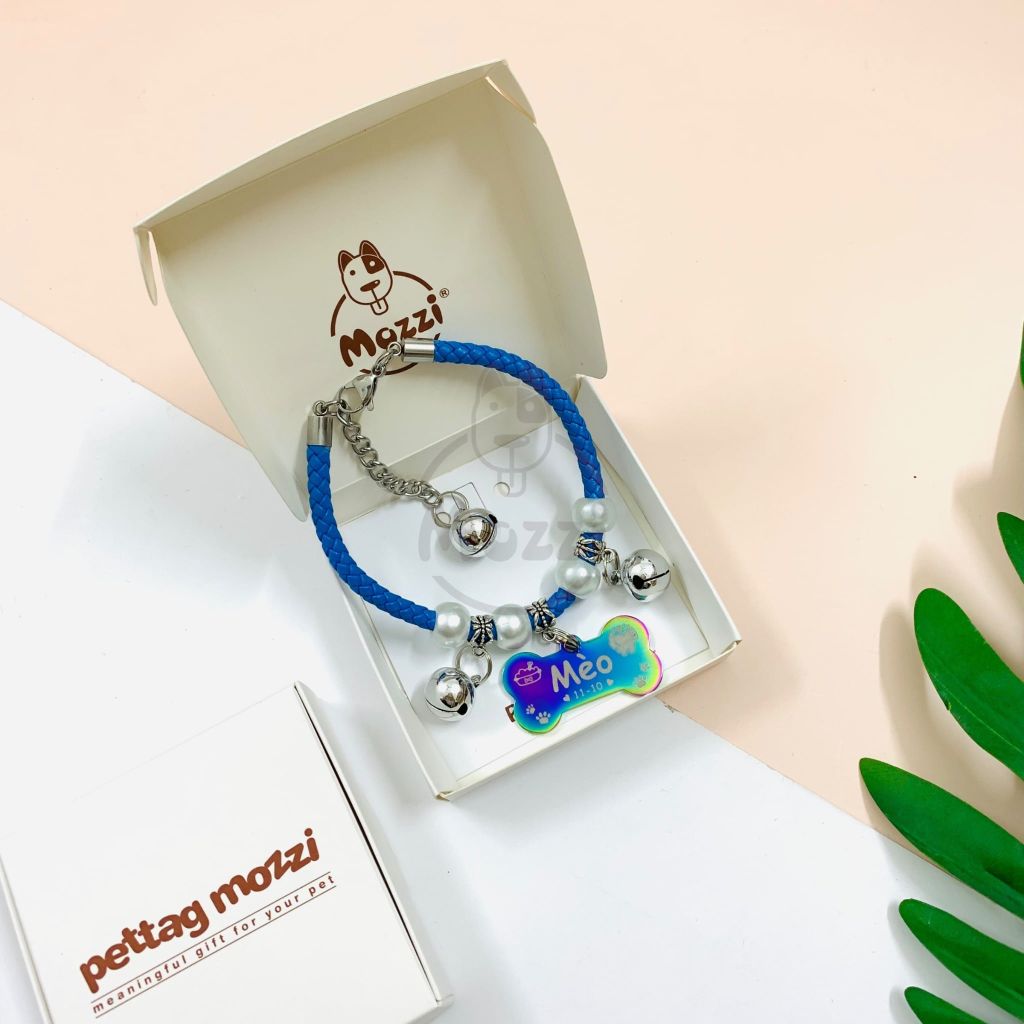 Combo Thẻ tên và Dây charm mix ngẫu nhiên cho chó mèo - Pettag Mozzi